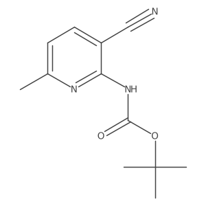tert-butyl N-(3-cyano-6-methylpyridin-2-yl)carbamate Structure