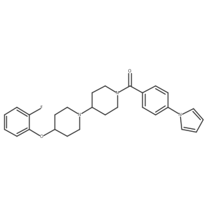 4-(2-fluorophenoxy)-1'-[4-(1H-pyrrol-1-yl)benzoyl]-1,4'-bipiperidine结构式
