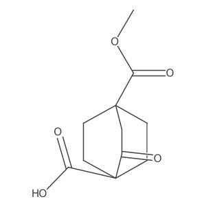 4-(Methoxycarbonyl)-2-oxobicyclo[2.2.2]octane-1-carboxylic acid结构式