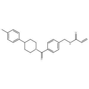 N-[[4-[4-(4-Methylphenyl)piperidine-1-carbonyl]phenyl]methyl]prop-2-enamide结构式