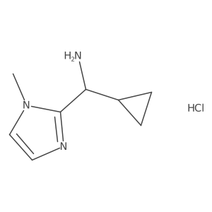 Cyclopropyl-(1-methylimidazol-2-yl)methanamine;hydrochloride Structure