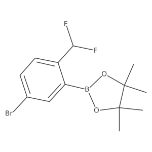 5-Bromo-2-(difluoromethyl)phenylboronic acid pinacol ester结构式