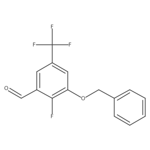3-(Benzyloxy)-2-fluoro-5-(trifluoromethyl)benzaldehyde结构式