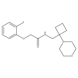 2-(2-fluorophenoxy)-N-{[1-(morpholin-4-yl)cyclobutyl]methyl}acetamide Structure