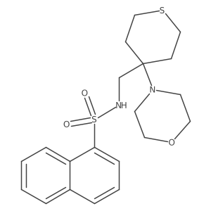 N-{[4-(morpholin-4-yl)thian-4-yl]methyl}naphthalene-1-sulfonamide结构式
