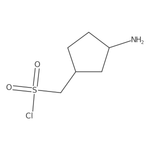 rac-[(1R,3S)-3-aminocyclopentyl]methanesulfonyl chloride结构式