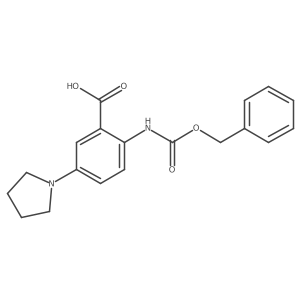 2-{[(Benzyloxy)carbonyl]amino}-5-(pyrrolidin-1-yl)benzoic acid Structure