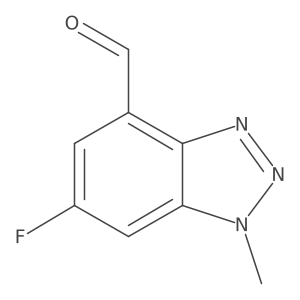 6-Fluoro-1-methyl-1H-benzo[d][1,2,3]triazole-4-carbaldehyde Structure