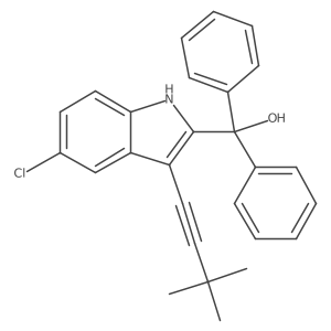 (5-Chloro-3-(3,3-dimethylbut-1-yn-1-yl)-1H-indol-2-yl)diphenylmethanol Structure