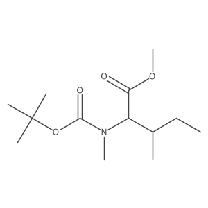 methyl (2S,3S)-3-methyl-2-[methyl-[(2-methylpropan-2-yl)oxycarbonyl]amino]pentanoate Structure