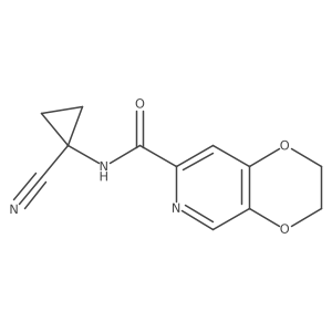N-(1-cyanocyclopropyl)-2H,3H-[1,4]dioxino[2,3-c]pyridine-7-carboxamide结构式