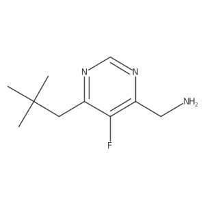 1-[6-(2,2-Dimethylpropyl)-5-fluoropyrimidin-4-yl]methanamine Structure