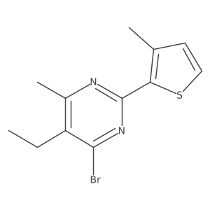 4-Bromo-5-ethyl-6-methyl-2-(3-methylthiophen-2-yl)pyrimidine结构式