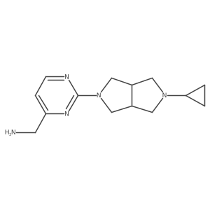 1-(2-{5-Cyclopropyl-octahydropyrrolo[3,4-c]pyrrol-2-yl}pyrimidin-4-yl)methanamine结构式