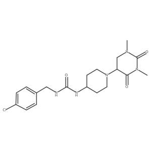 1-[(4-Chlorophenyl)methyl]-3-[1-(1,3-dimethyl-2,4-dioxo-1,3-diazinan-5-yl)piperidin-4-yl]urea结构式