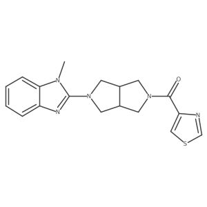 1-methyl-2-[5-(1,3-thiazole-4-carbonyl)-octahydropyrrolo[3,4-c]pyrrol-2-yl]-1H-1,3-benzodiazole结构式