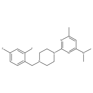 2-{4-[(2,4-difluorophenyl)methyl]piperazin-1-yl}-N,N,6-trimethylpyrimidin-4-amine Structure