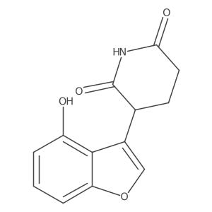 3-(4-Hydroxybenzofuran-3-yl)piperidine-2,6-dione结构式