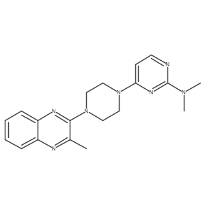 N,N-dimethyl-4-[4-(3-methylquinoxalin-2-yl)piperazin-1-yl]pyrimidin-2-amine结构式