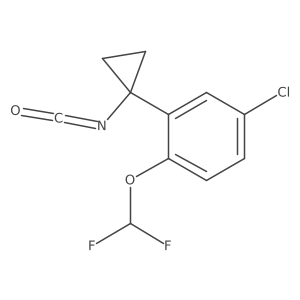 4-Chloro-1-(difluoromethoxy)-2-(1-isocyanatocyclopropyl)benzene结构式