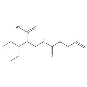 3-Ethyl-2-({[(prop-2-en-1-yloxy)carbonyl]amino}methyl)pentanoic acid结构式