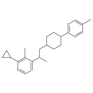 N-{[1-(5-chloropyrimidin-2-yl)piperidin-4-yl]methyl}-6-cyclopropyl-5-fluoro-N-methylpyrimidin-4-amine Structure