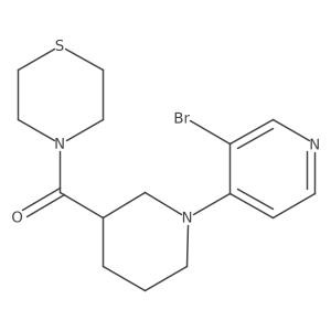 4-[1-(3-Bromopyridin-4-yl)piperidine-3-carbonyl]thiomorpholine Structure