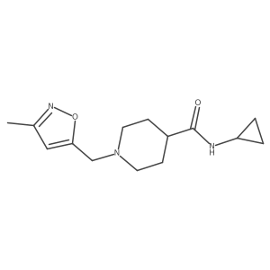 N-cyclopropyl-1-[(3-methyl-1,2-oxazol-5-yl)methyl]piperidine-4-carboxamide Structure