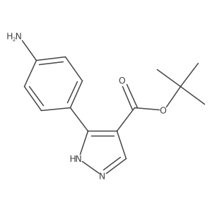 tert-butyl 3-(4-aminophenyl)-1H-pyrazole-4-carboxylate Structure