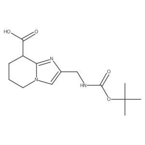 2-({[(tert-butoxy)carbonyl]amino}methyl)-5H,6H,7H,8H-imidazo[1,2-a]pyridine-8-carboxylic acid结构式