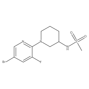 N-[1-(5-bromo-3-fluoropyridin-2-yl)piperidin-3-yl]methanesulfonamide Structure