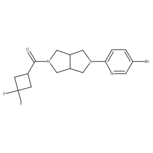 5-Bromo-2-[5-(3,3-difluorocyclobutanecarbonyl)-octahydropyrrolo[3,4-c]pyrrol-2-yl]pyridine Structure