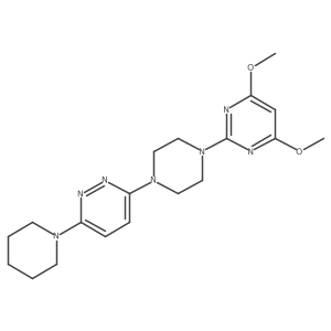 4,6-Dimethoxy-2-{4-[6-(piperidin-1-yl)pyridazin-3-yl]piperazin-1-yl}pyrimidine结构式