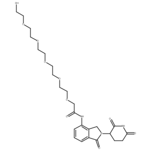 Lenalidomide-acetamido-O-PEG5-OH结构式