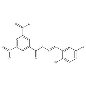 N'-[(E)-(5-bromo-2-hydroxyphenyl)methylidene]-3,5-dinitrobenzohydrazide结构式