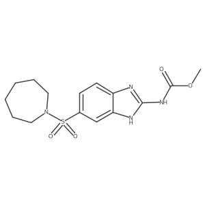 methyl N-[5-(1-azepanylsulfonyl)-1H-1,3-benzimidazol-2-yl]carbamate结构式