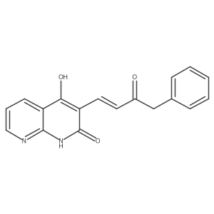 4-hydroxy-3-(3-oxo-4-phenylbut-1-enyl)-1H-1,8-naphthyridin-2-one Structure