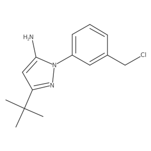 3-(tert-butyl)-1-(3-(chloromethyl)phenyl)-1H-pyrazol-5-amine Structure