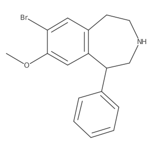 7-Bromo-8-methoxy-1-phenyl-2,3,4,5-tetrahydro-1H-3-benzazepine结构式