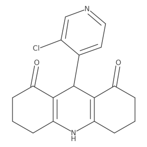 9-(3-chloro-4-pyridinyl)-3,4,6,7,9,10-hexahydro-1,8(2H,5H)-acridinedione结构式
