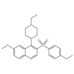 4-(4-Ethylpiperazin-1-yl)-6-methoxy-3-(4-methoxybenzenesulfonyl)quinoline结构式