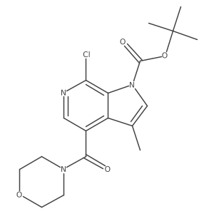 1h-Pyrrolo[2,3-c]pyridine-1-carboxylic acid,7-chloro-3-methyl-4-(4-morpholinylcarbonyl)-,1,1-dimethylethyl ester结构式