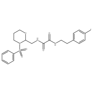 N1-(4-fluorophenethyl)-N2-((3-(phenylsulfonyl)-1,3-oxazinan-2-yl)methyl)oxalamide Structure