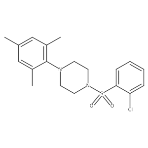 1-(2-Chlorobenzenesulfonyl)-4-(2,4,6-trimethylphenyl)piperazine Structure