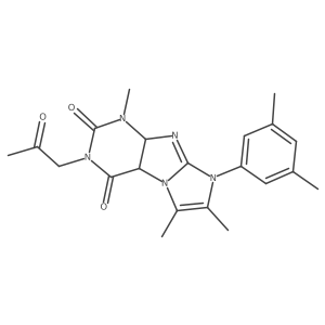 6-(3,5-Dimethylphenyl)-4,7,8-trimethyl-2-(2-oxopropyl)-4a,9a-dihydropurino[7,8-a]imidazole-1,3-dione结构式