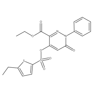 Ethyl 4-(((5-ethylthiophen-2-yl)sulfonyl)oxy)-6-oxo-1-phenyl-1,6-dihydropyridazine-3-carboxylate Structure