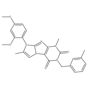 8-(2,4-dimethoxyphenyl)-1,7-dimethyl-3-(3-methylbenzyl)-1H-imidazo[2,1-f]purine-2,4(3H,8H)-dione Structure