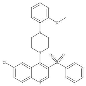 3-(Benzenesulfonyl)-6-chloro-4-[4-(2-methoxyphenyl)piperazin-1-yl]quinoline Structure