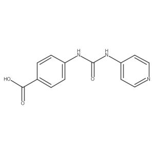 4-[[(4-Pyridinylamino)carbonyl]amino]benzoic acid Structure