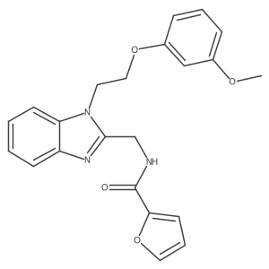 2-furyl-N-({1-[2-(3-methoxyphenoxy)ethyl]benzimidazol-2-yl}methyl)carboxamide Structure